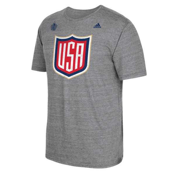 US Hockey 2016 World Cup of Hockey Distressed Logo Tri-Blend WEM T-Shirt - Gray,We sell and wholesale US Hockey 2016 World Cup of Hockey Distressed Logo Tri-Blend WEM T-Shirt - Gray on line form chian!